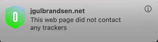 This web page did not contact any trackers